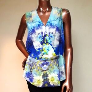 Antonio Melani 100% Silk Floral Blouse